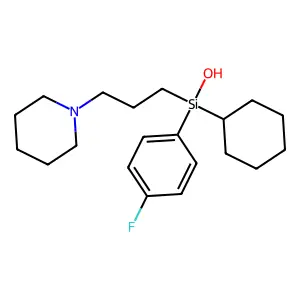 4-氟六氢硅杂二苯哌啶醇 structure