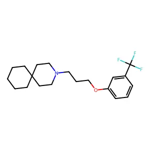 3-Azaspiro(5.5)undecane, 3-(3-((alpha,alpha,alpha-trifluoro-m-tolyl)oxy)propyl)- structure