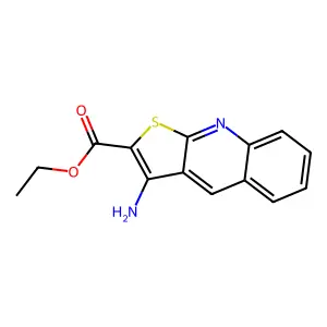 Thieno[2,3-b]quinoline-2-carboxylic acid, 3-amino-, ethyl ester structure