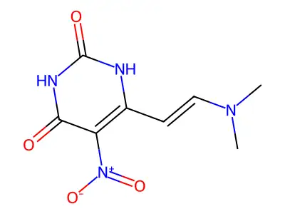 6-[2-(dimethylamino)ethenyl]-5-nitro-1H-pyrimidine-2,4-dione structure