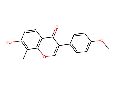 7-hydroxy-3-(4-methoxyphenyl)-8-methyl-4H-chromen-4-one structure