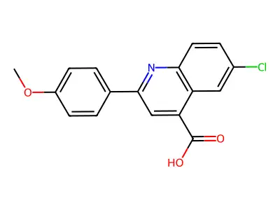 6-Chloro-2-(4-methoxyphenyl)quinoline-4-carboxylic acid structure