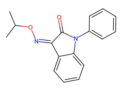 1-Phenyl-3-propan-2-yloxyiminoindol-2-one structure