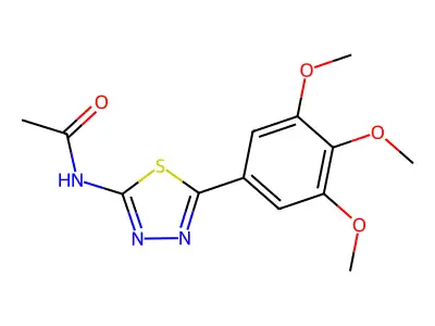 Acetamide, N-(5-(3,4,5-trimethoxyphenyl)-1,3,4-thiadiazol-2-yl)- structure