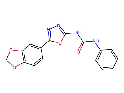 Urea, N-(5-(1,3-benzodioxol-5-yl)-1,3,4-oxadiazol-2-yl)-N'-phenyl- structure