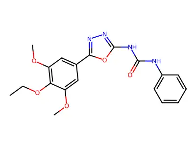 Urea, N-(5-(4-ethoxy-3,5-dimethoxyphenyl)-1,3,4-oxadiazol-2-yl)-N'-phenyl- structure