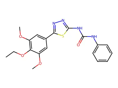 Urea, N-(5-(4-ethoxy-3,5-dimethoxyphenyl)-1,3,4-thiadiazol-2-yl)-N'-phenyl- structure