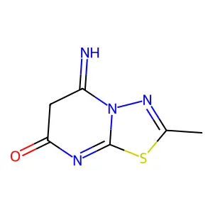 7H-1,3,4-Thiadiazolo(3,2-a)pyrimidin-7-one, 5,6-dihydro-5-imino-2-methyl- structure