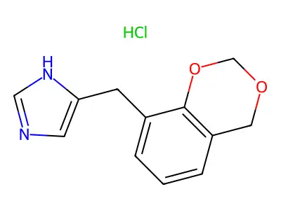 1H-Imidazole, 4-(4H-1,3-benzodioxin-8-ylmethyl)-, monohydrochloride structure