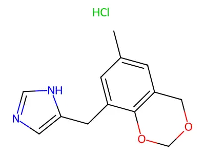 1H-Imidazole, 4-((6-methyl-4H-1,3-benzodioxin-8-yl)methyl)-, monohydrochloride structure