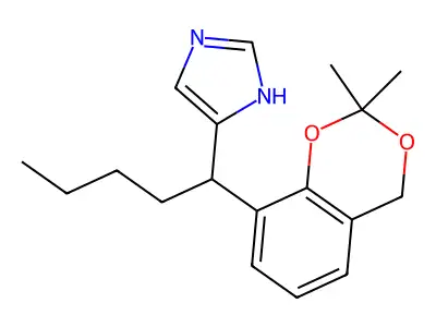 1H-Imidazole, 4-(1-(2,2-dimethyl-4H-1,3-benzodioxin-8-yl)pentyl)- structure