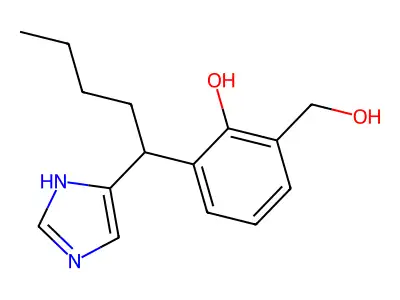 Benzenemethanol, 2-hydroxy-3-(1-(1H-imidazol-4-yl)pentyl)- structure