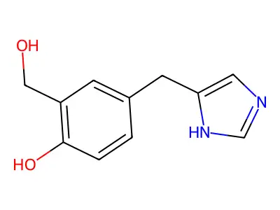 Benzenemethanol, 2-hydroxy-5-(1H-imidazol-4-ylmethyl)- structure