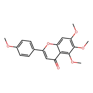 5,6,7,4'-Tetramethoxyflavone structure