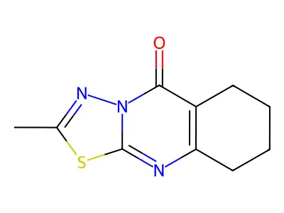 5H-1,3,4-Thiadiazolo(2,3-b)quinazolin-5-one, 6,7,8,9-tetrahydro-2-methyl- structure