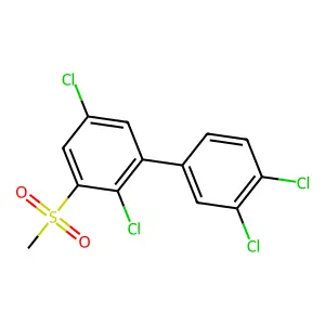 3-Methylsulfonyl-2,3',4',5-tetrachlorobiphenyl structure