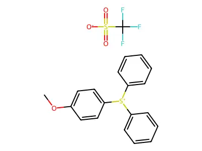 Diphenyl(4-methoxyphenyl)sulphonium triflate structure