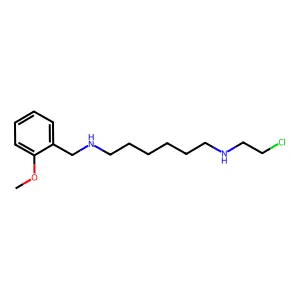 N-(2-chloroethyl)-N-{6-[(2-methoxybenzyl)amino]hexyl}amine structure
