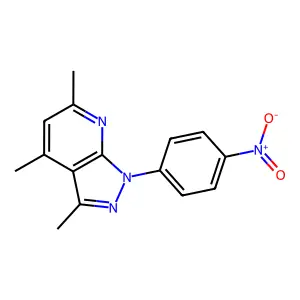 3,4,6-Trimethyl-1-(4-nitrophenyl)pyrazolo[3,4-b]pyridine structure