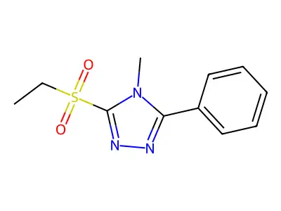 4H-1,2,4-Triazole, 3-(ethylsulfonyl)-4-methyl-5-phenyl- structure