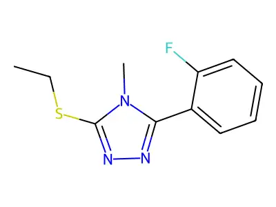 4H-1,2,4-Triazole, 3-(ethylthio)-5-(2-fluorophenyl)-4-methyl- structure