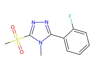4H-1,2,4-Triazole, 3-(2-fluorophenyl)-4-methyl-5-(methylsulfonyl)- structure
