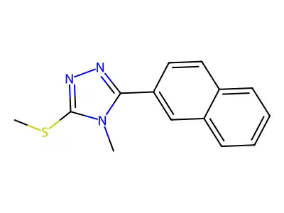 4H-1,2,4-Triazole, 4-methyl-3-(methylthio)-5-(2-naphthalenyl)- structure