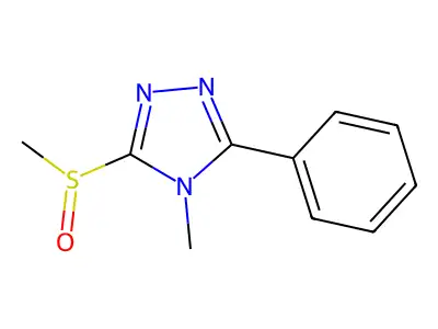 4H-1,2,4-Triazole, 4-methyl-3-(methylsulfinyl)-5-phenyl- structure