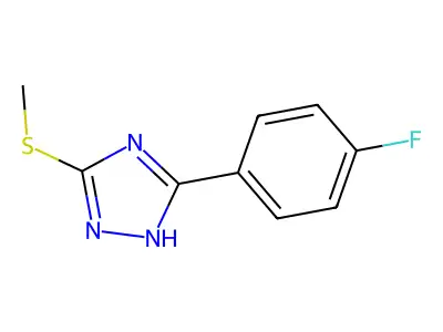 1H-1,2,4-Triazole, 3-(4-fluorophenyl)-5-(methylthio)- structure