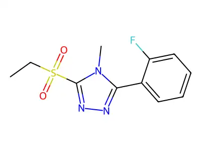 4H-1,2,4-Triazole, 3-(ethylsulfonyl)-5-(2-fluorophenyl)-4-methyl- structure