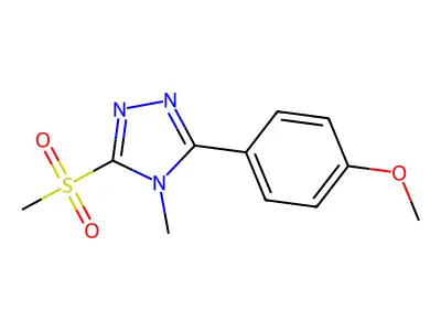4H-1,2,4-Triazole, 3-(4-methoxyphenyl)-4-methyl-5-(methylsulfonyl)- structure