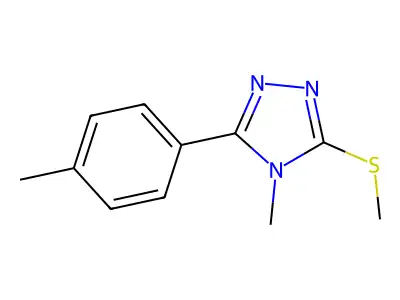 4H-1,2,4-Triazole, 4-methyl-3-(4-methylphenyl)-5-(methylthio)- structure
