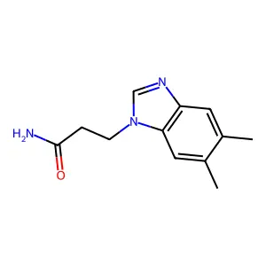3-(5,6-dimethyl-1H-1,3-benzodiazol-1-yl)propanamide structure