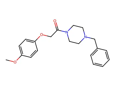 1-Benzyl-4-[(4-methoxyphenoxy)acetyl]piperazine structure