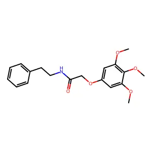 Acetamide, N-(2-phenylethyl)-2-(3,4,5-trimethoxyphenoxy)- structure