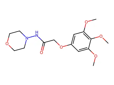 Acetamide, N-4-morpholinyl-2-(3,4,5-trimethoxyphenoxy)- structure