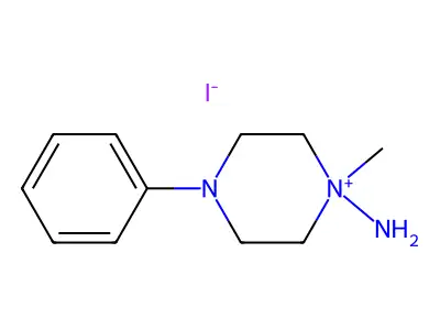 1-Amino-1-methyl-4-phenylpiperazin-1-ium iodide structure