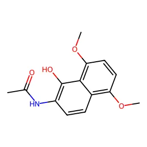 N-(1-hydroxy-5,8-dimethoxy-2-naphthyl)acetamide structure