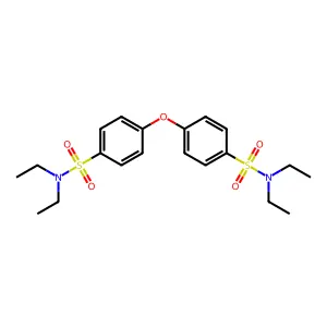 4-[4-(diethylsulfamoyl)phenoxy]-N,N-diethylbenzenesulfonamide structure