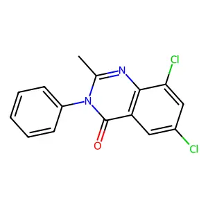 4(3H)-Quinazolinone, 6,8-dichloro-2-methyl-3-phenyl- structure
