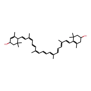 (3R,3'R,6S)-4,5-Didehydro-5,6-dihydro-beta,beta-carotene-3,3'-diol structure
