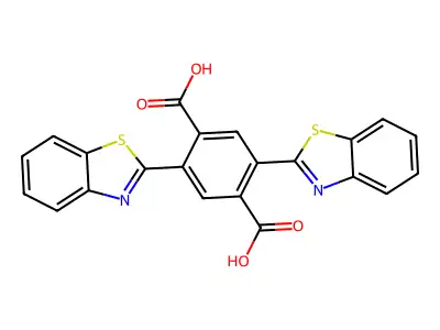 1,4-Benzenedicarboxylic acid, 2,5-bis(2-benzothiazolyl)- structure
