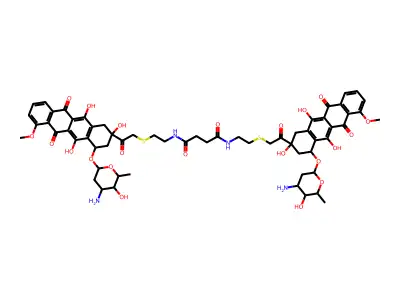 Bis(14-thiadaunomycin) structure