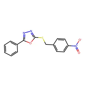 2-((4-Nitrobenzyl)thio)-5-phenyl-1,3,4-oxadiazole structure