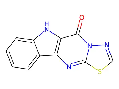 1,3,4-Thiadiazolo(3',2':1,2)pyrimido(5,4-b)indol-5(6H)-one structure