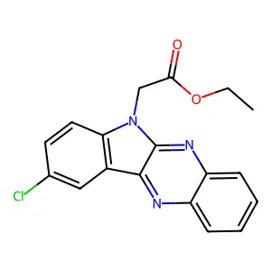 ethyl 2-{9-chloro-6H-indolo[2,3-b]quinoxalin-6-yl}acetate structure
