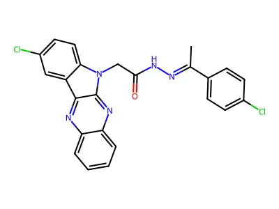 2-(9-chloroindolo[3,2-b]quinoxalin-6-yl)-N-[(E)-1-(4-chlorop structure