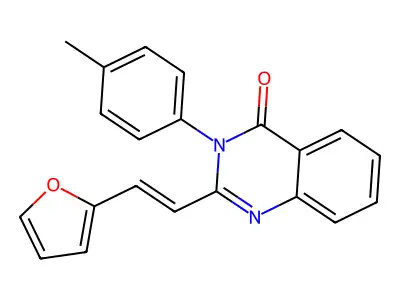 2-[(E)-2-(furan-2-yl)ethenyl]-3-(4-methylphenyl)quinazolin-4-one structure