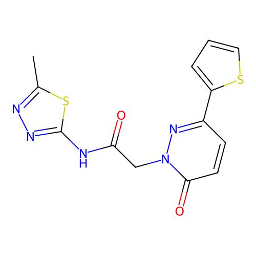 N-(5-methyl-1,3,4-thiadiazol-2-yl)-2-(6-oxo-3-(thiophen-2-yl)pyridazin-1(6H)-yl)acetamide structure
