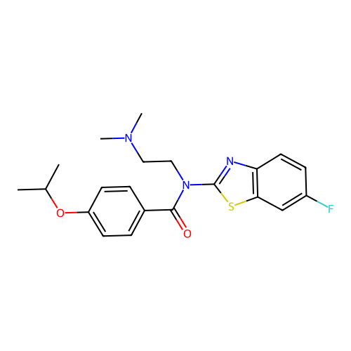 N-[2-(Dimethylamino)ethyl]-N-(6-fluoro-2-benzothiazolyl)-4-(1-methylethoxy)benzamide structure